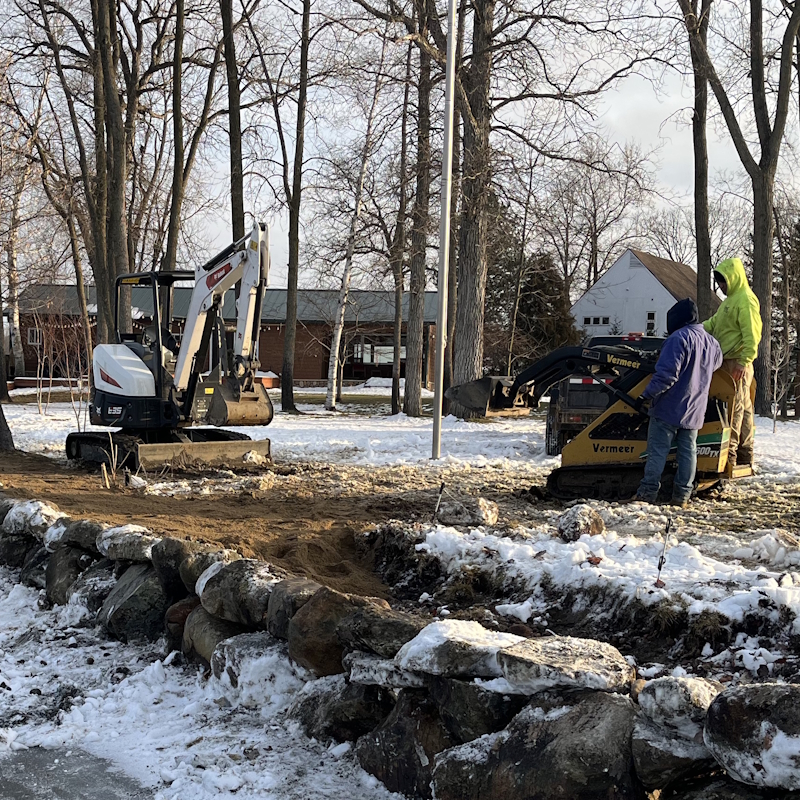 Rock Guys operator on a residential site